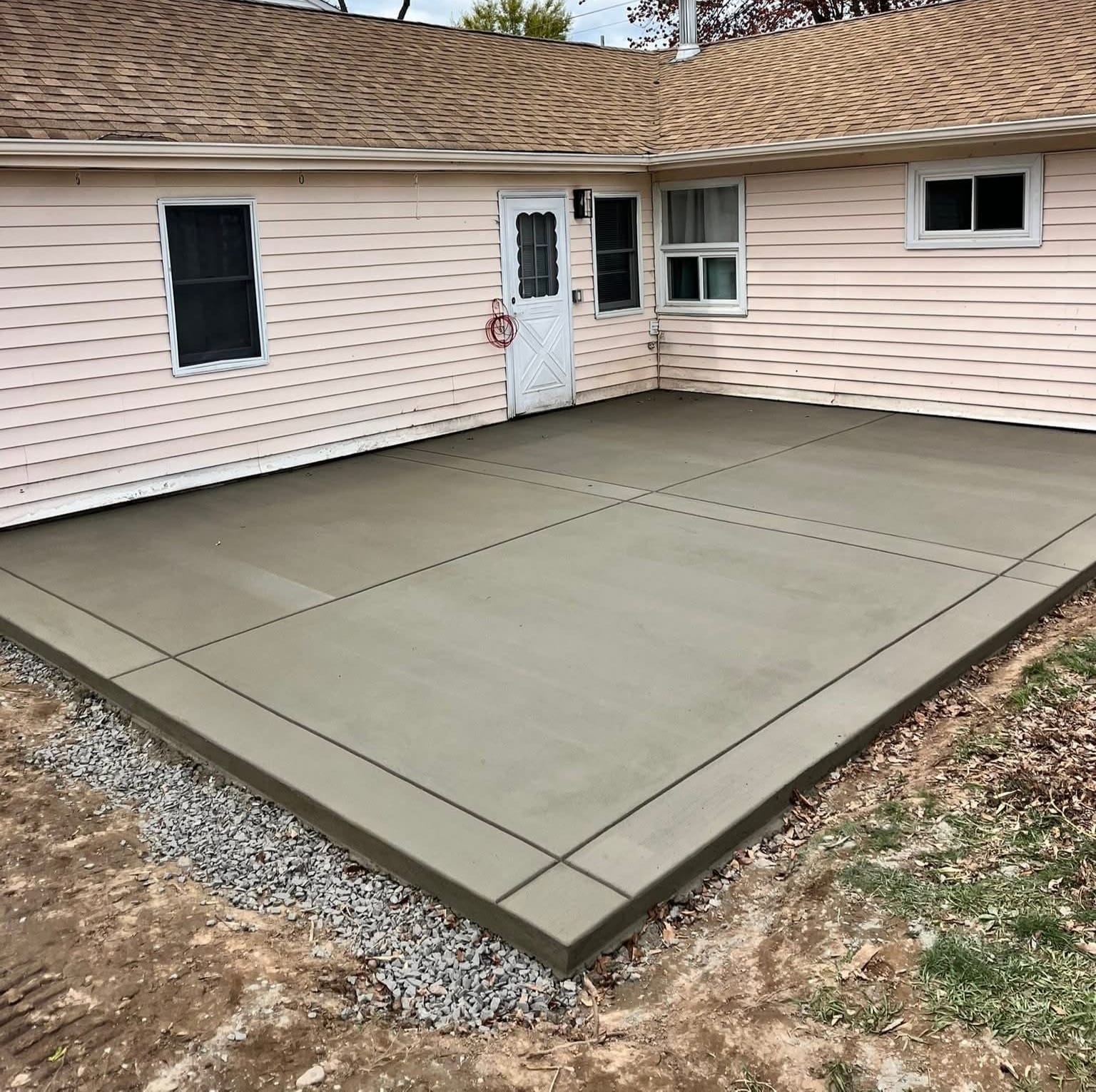 Concrete patio finish detail